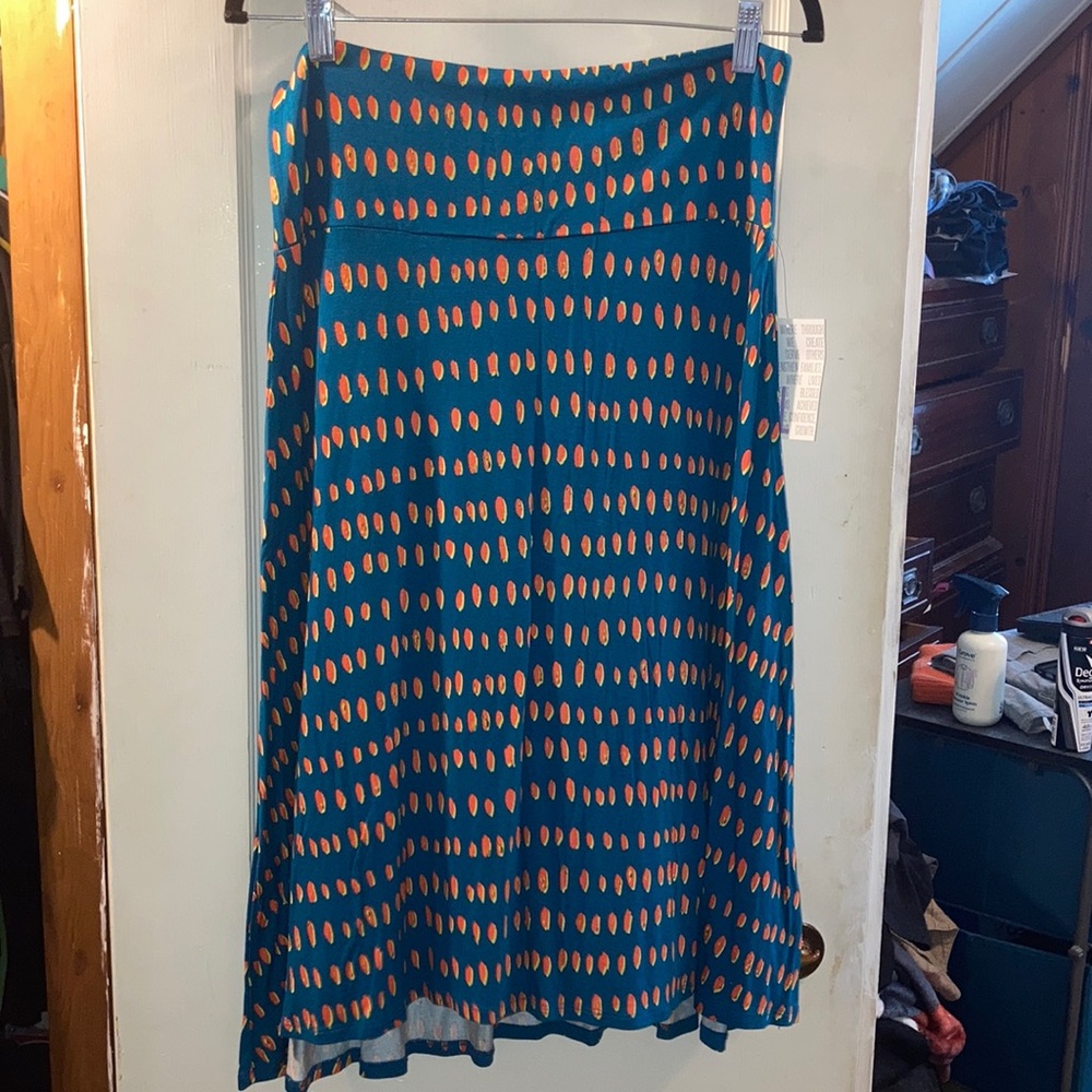 NWT LuLaRoe L Azure A-Line Skirt